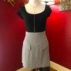 Gingham Black and White Mini Skirt